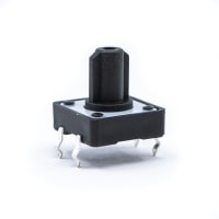 E-Switch Tactile Switch, TL1100 SPST-NO, 12.0mm Top Actuated, 0.05A, 12VDC, PC Pin