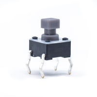 E-Switch Tactile Switch, SPST-NO, 2.8mm Top Actuated, With SQ Cap, 0.05A, 12VDC, PC Pin