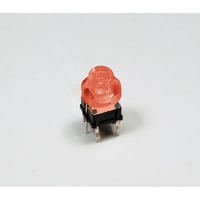 E-Switch Tactile Switch, TL1265 Series, SPST-NO, Red LED, Top Actuated, 0.05A, 12VDC, PC