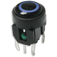 E-Switch Tactile Switch, TL1220 Series, SPST-NO, Blue LED, Top Actuated, 0.05A, 12VDC, PC