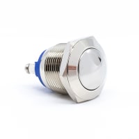 E-Switch Pushbutton Switch, SPST-NO, OFF-(ON), Domed Actuator, 2A, 36VDC, Screw, PV1 Series