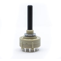 E-Switch Rotary Switch, KC Series, DP6T, 6 Position, Non-Shorting, Flatted, 350mA, 125VAC, PC