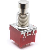 E-Switch Pushbutton Switch, FS5700 Series, 3PDT, Round Actuator, ON-ON, 1A, 9VDC, Solder