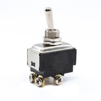 E-Switch Toggle Switch, ST2 Series, DPST, ON-OFF, Round Actuator, 20A, 125VAC, Screw