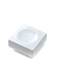 E-Switch Accessory, For 320 + TL Series, Square Concave Cap, 12mmx12mmx5mm, Snap Fit, White