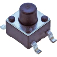 E-Switch Tactile Switch, TL3305, SPST-NO, OFF-(ON), 5.0mm Top Actuated, 0.05A, 50VDC