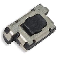 E-Switch Tactile Switch, TL4100, SPST-NO, OFF-(ON), Edge Mount, R/A, 0.05A, 12VDC