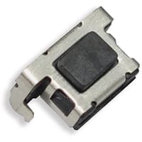 E-Switch Tactile Switch, TL4105, SPST-NO, OFF-(ON), Edge Mount, R/A, 0.05A, 12VDC