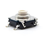 E-Switch Tactile Switch, TL6120, SPST-NO, OFF-(ON), R/A, Top Actuated, 0.05A, 50VDC, PC