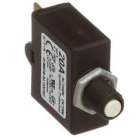 E-T-A Circuit Protection and Control Circuit Breaker Thermal Overcurrent Manual Reset .250 QC 1P 240VAC 28VDC 20A