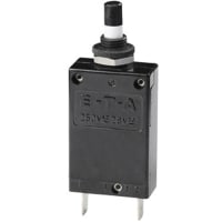 E-T-A Circuit Protection and Control Circuit Breaker Threadneck Mount Push-To-Reset .250" QC 1P 250VAC/50VDC 10A