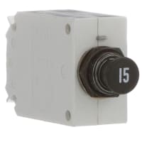 E-T-A Circuit Protection and Control Circuit Breaker Thermal Manual Actuation Metric Screw Term. 115VAC/28VDC 1P 15A