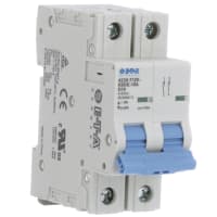 E-T-A Circuit Protection and Control Circuit Breaker Miniature D Curve DIN Rail UL1077 277/480V 120VAC 60VDC 2P 10A