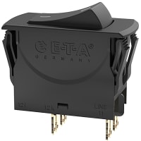 E-T-A Circuit Protection and Control Circuit Breaker Thermal w/Rocker I/O Legend 2P 5A 3120-N Series