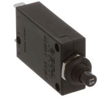 E-T-A Circuit Protection and Control Circuit Breaker Threadneck Mount Push-To-Reset .250" QC 1P 250VAC/50VDC 1.5A