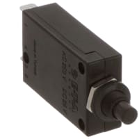 E-T-A Circuit Protection and Control Circuit Breaker Threadneck Mount Push-To-Release/Reset QC 1P 250VAC/50VDC 5A