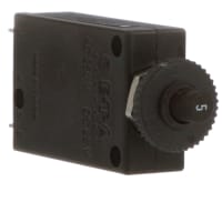 E-T-A Circuit Protection and Control Circuit Breaker Threadneck Mount Push-To-Reset .250" QC 1P 250VAC/50VDC 5A