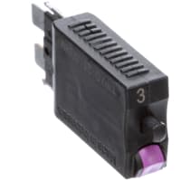 E-T-A Circuit Protection and Control Circuit Breaker Thermal Automotive Push-to-Reset Plug-In Blade Term. 1P 28VDC 3A