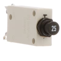 E-T-A Circuit Protection and Control Circuit Breaker Thermal M4 Screw Aircraft Application Black 115VAC/28VDC 1P 25A