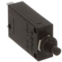 E-T-A Circuit Protection and Control Circuit Breaker Threadneck Mount Push-To-Release/Reset QC 1P 250VAC/50VDC 0.5A