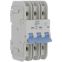 E-T-A Circuit Protection and Control Circuit Breaker Miniature B Curve DIN Rail UL489 277/480V 120VAC 60VDC 3P 16A