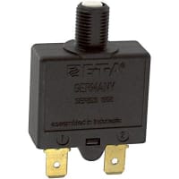 E-T-A Circuit Protection and Control Circuit Breaker Thermal Overcurrent Manual Reset .250 QC 1P 240VAC 28VDC 30A