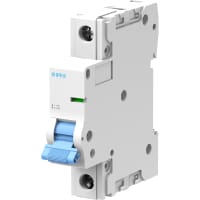 E-T-A Circuit Protection and Control Circuit Breaker Miniature C Curve DIN Rail UL1077 277/480V 120VAC 60VDC 1P 15A