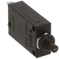 E-T-A Circuit Protection and Control Circuit Breaker Threadneck Mount Push-To-Reset .250" QC 1P 250VAC/50VDC 2A