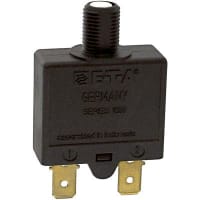 E-T-A Circuit Protection and Control Circuit Breaker Thermal Overcurrent Manual Reset .250 QC 1P 240VAC 28VDC 6A