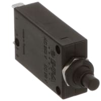 E-T-A Circuit Protection and Control Circuit Breaker Threadneck Mount Push-To-Release/Reset QC 1P 250VAC/50VDC 4A