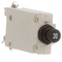 E-T-A Circuit Protection and Control Circuit Breaker Thermal M4 Screw Aircraft Application Black 115VAC/28VDC 1P 30A