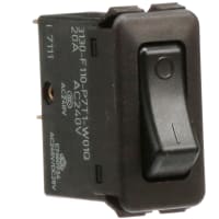 E-T-A Circuit Protection and Control Circuit Breaker Rocker Black Opaque Molded I/O Legend QC 1P 250VAC/50VDC 20A