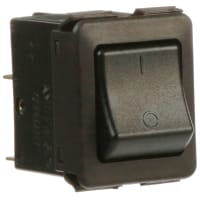 E-T-A Circuit Protection and Control Circuit Breaker Rocker Black Opaque Molded I/O Legend QC 2P 250VAC/50VDC 15A