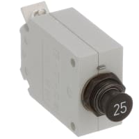 E-T-A Circuit Protection and Control Circuit Breaker Thermal Manual Actuation Metric Screw Term. 115VAC/28VDC 1P 25A