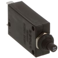 E-T-A Circuit Protection and Control Circuit Breaker Threadneck Mount Push-To-Reset .250" QC 1P 250VAC/50VDC 3.5A