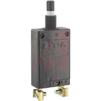 E-T-A Circuit Protection and Control Circuit Breaker Threadneck Mount Push-To-Reset .250" QC 1P 250VAC/50VDC 1A