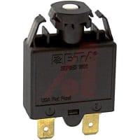 E-T-A Circuit Protection and Control Circuit Breaker Thermal Overcurrent Auto Reset .250 QC 1P 240VAC 28VDC 5A