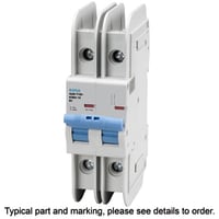 E-T-A Circuit Protection and Control Circuit Breaker Miniature C Curve DIN Rail UL489 277/480V 120VAC 60VDC 2P 4A