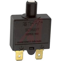 E-T-A Circuit Protection and Control Circuit Breaker Thermal Overcurrent Manual Reset .250 QC 1P 240VAC 28VDC 16A