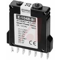 E-T-A Circuit Protection and Control Smart Power Relay, INLINE, 2 LED, AS Ylw+SF Red Status, 0-5V Analog Out, 12/24VDC, 15A