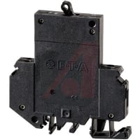 E-T-A Circuit Protection and Control Circuit Breaker Toggle Therm-Mag Std Delay Aux Contacts Screw 1P 277/480VAC 5A