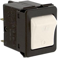 E-T-A Circuit Protection and Control Circuit Breaker Rocker White Opaque Molded I/O Legend QC 2P 250VAC/50VDC 2A