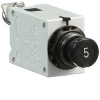 E-T-A Circuit Protection and Control Circuit Breaker Thermal J14 Screw Black Pushbutton 115VAC/28VDC 1P 5A