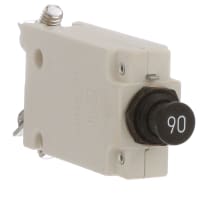 E-T-A Circuit Protection and Control Circuit Breaker Thermal M4 Screw Aircraft Application Black 115VAC/28VDC 1P 90A