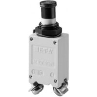 E-T-A Circuit Protection and Control Circuit Breaker Thermal J14 Screw Black Pushbutton 115VAC/28VDC 1P 35A