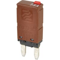 E-T-A Circuit Protection and Control Circuit Breaker Thermal Automotive Mini-CBE Type 3 Reset Button 1P 24VDC 7.5A