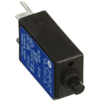 E-T-A Circuit Protection and Control Circuit Breaker Thermal Push-to-Reset PCB Mount-Vertical 1P 250VAC/48VDC 2A