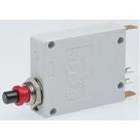 E-T-A Circuit Protection and Control Circuit Breaker Std.Delay Manual Release Blade Aux Contact 250VAC/50VDCV 1P 2A