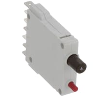 E-T-A Circuit Protection and Control Circuit Breaker Thermal-Magnetic 2-Button QC Aux Contact 250VAC/65VDCV 1P 6A