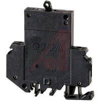 E-T-A Circuit Protection and Control Circuit Breaker, Toggle, Therm-Mag, Std Delay, Aux Contacts, Screw, 1P, 277/480VAC, 6A